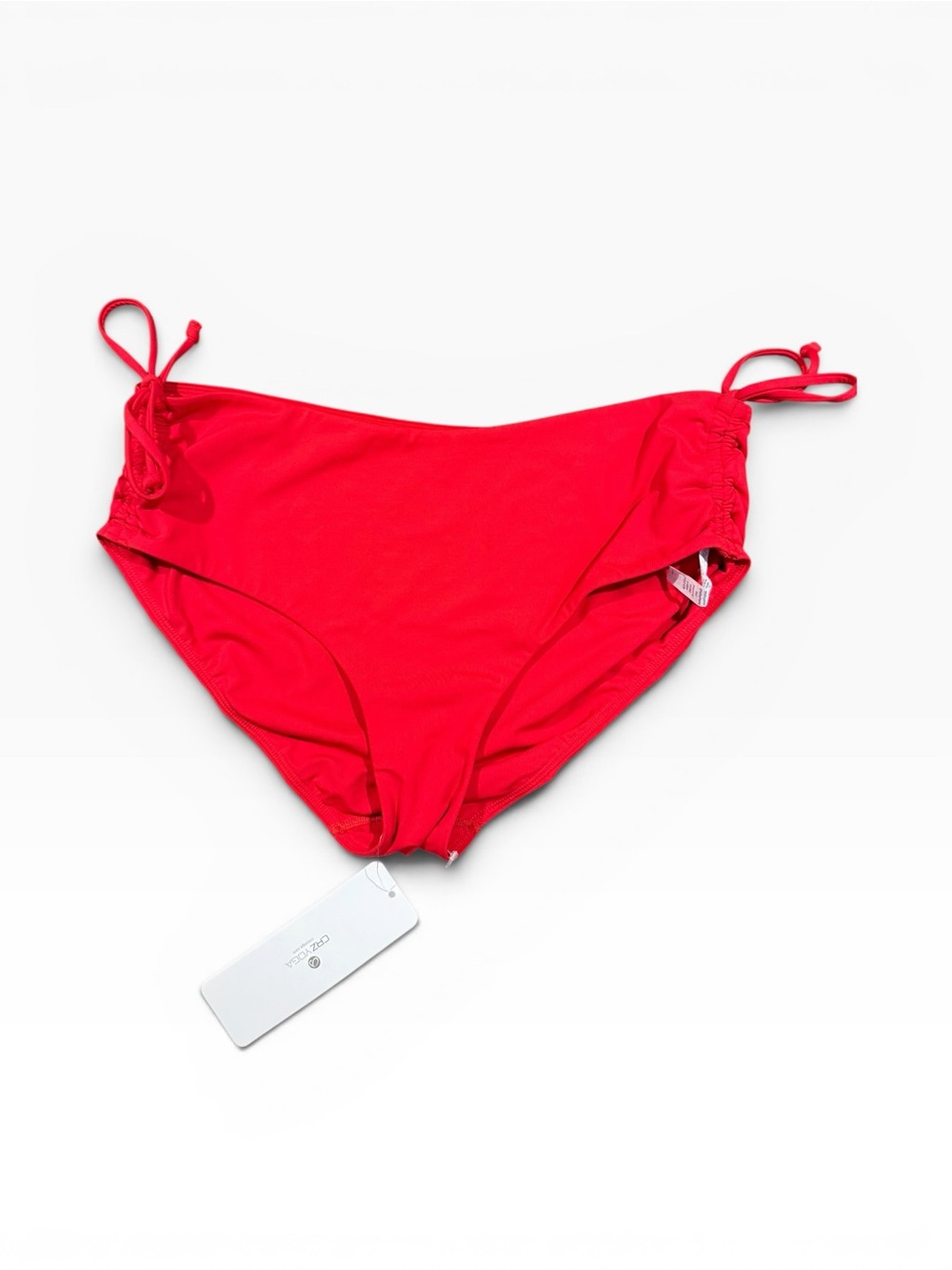Women's Red Bikini Bottom with Side Ties